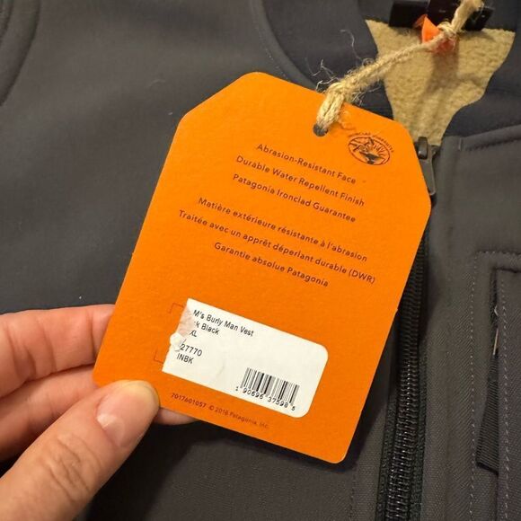 NWT Patagonia Burly Full Zip Multi Pocket Fleece Lined Vest Men's XXL Gray - Picture 3 of 11